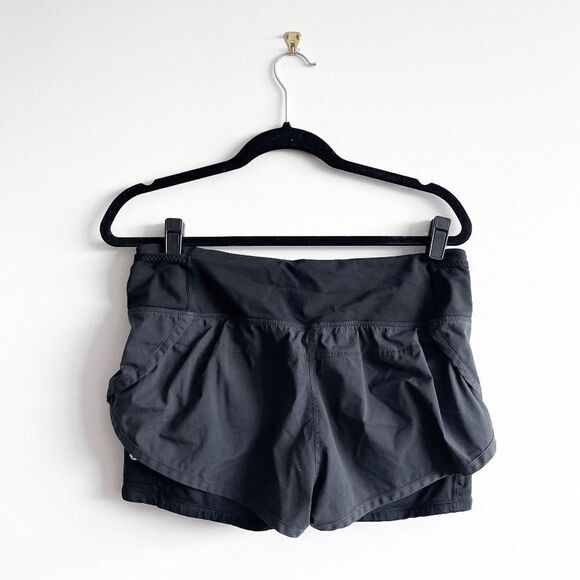 Lululemon Athletica Women's Black Pull On Mid-Rise Athletic Short Size 8 - Picture 2 of 10